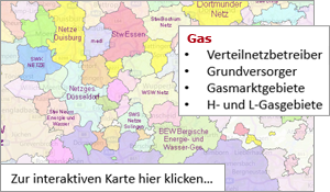Interaktive Karte der Gasnetzbetreiber